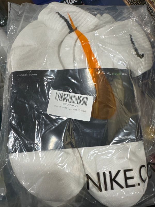 Photo 1 of Nike Everyday Cushion Ankle Training Socks (6 Pair) Large White/Black