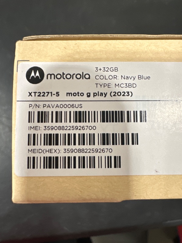 Photo 5 of Moto G Play 2023 3-Day Battery Unlocked Made for US 3/32GB 16MP Camera Navy Blue Blue Unlocked Smartphone- FACTORY SEALED OPENED FOR PICTURES