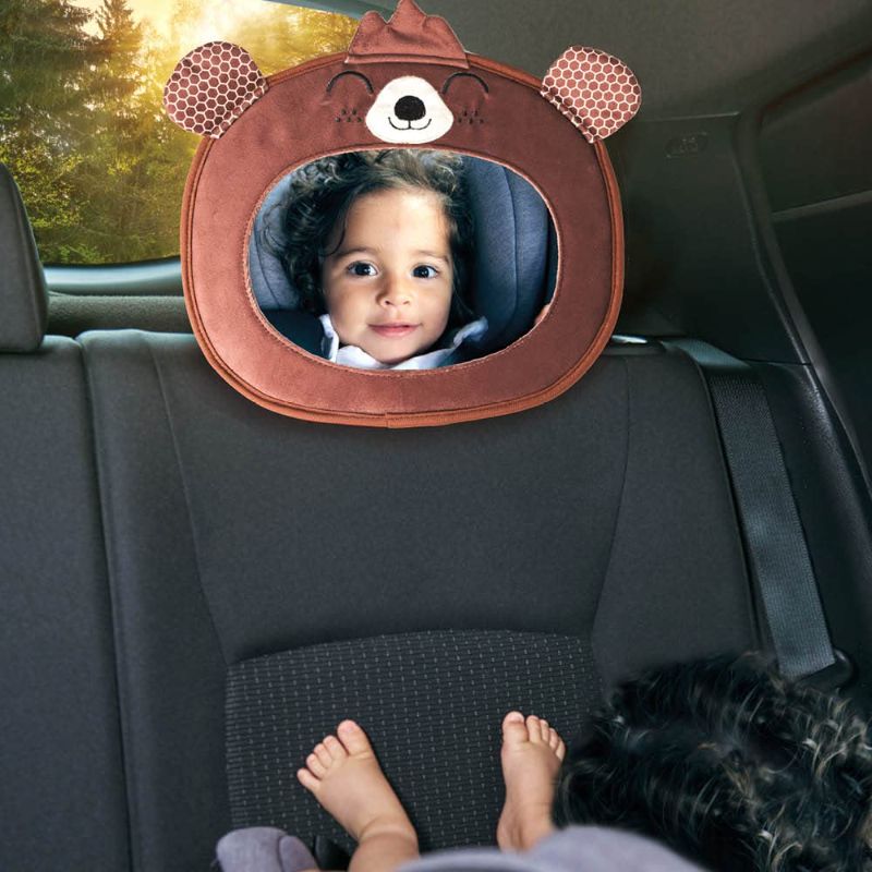 Photo 1 of Diono Easy View Bear Character Baby Car Mirror, Safety Car Seat Mirror for Rear Facing Infant, Fully Adjustable, Wide Crystal Clear View, Shatterproof, Crash Tested 