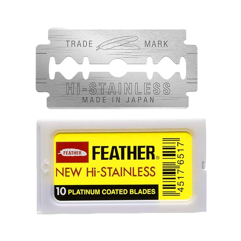 Photo 1 of [Pack of 5] Feather Double Edge Safety Razor Blades 10 Count 