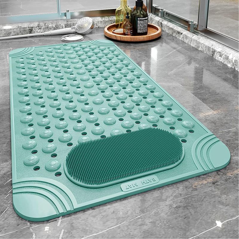 Photo 1 of Rubber Shower Mat 14.2in  x 27.5in Green