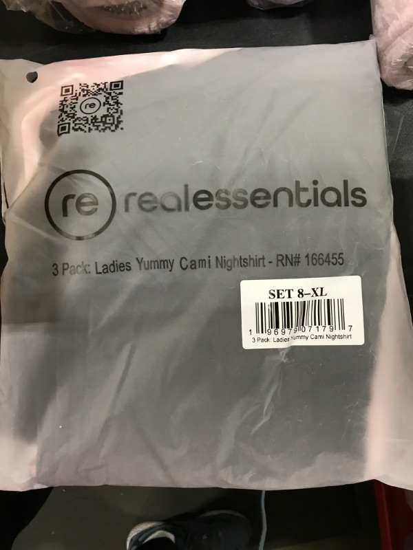 Photo 1 of [Size XL] Real Essentials 3 Pack: Women's Cami Sleeveless Slip On Night Gown - Nightgown for Women (Available in Plus Size) Standard X-Large Set 8