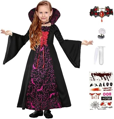 Photo 1 of [Size 8-10yrs] Vampire Costume for Girls and Women, Gothic Vampires Dress