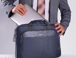 Photo 1 of Targus 15-16 Inch Classic Slim Ergonomic Briefcase and Messenger Bag for 16" Laptops and Under (TCT027US)
