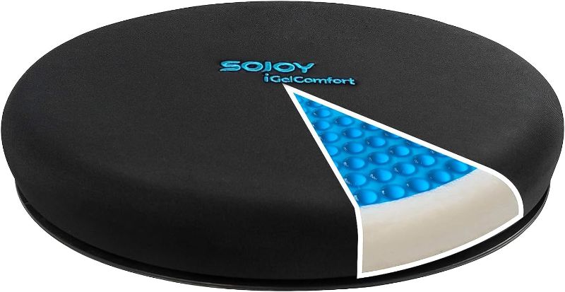 Photo 1 of Sojoy iGelComfort Deluxe Gel Swivel Seat Cushion Featured with Memory Foam (15.5X15.5X2.5)…
