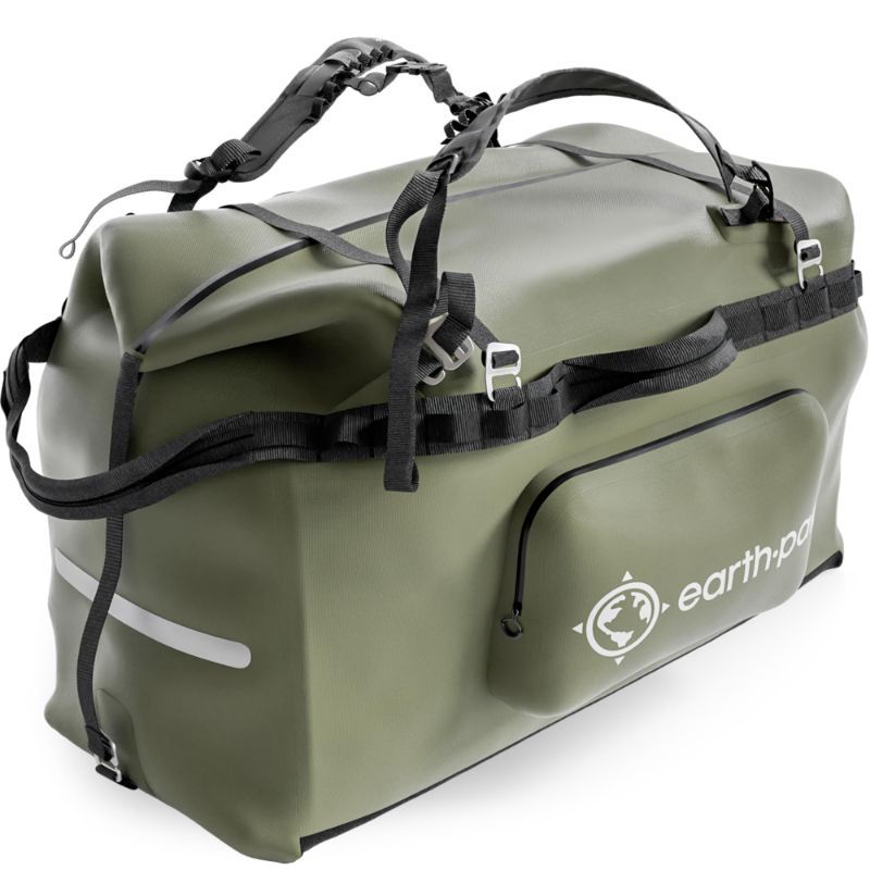Photo 1 of Earth Pak Waterproof Duffel Bag - Large Dry Bag 1680D TPU Waterproof Bags - Heavy Duty Camping Bag - Waterproof Duffle Bag 8x8 Popout Pocket- Boat Bag- Marine Dry Bags for Kayaking