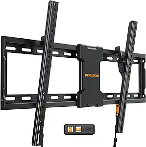 Photo 1 of Perlegear UL-Listed Tilting TV Wall Mount for Most 37-82 inch TVs up to 132 lbs, Low Profile Tilt TV Mount Wall Bracket for Flat or Curved TVs, Fits 24”/18”/16” Studs, Max VESA 600x400mm, PGLT2
