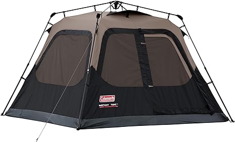 Photo 1 of Coleman Camping Tent with Instant Setup, 4/6/8/10 Person Weatherproof Tent with WeatherTec Technology, Double-Thick Fabric, and Included Carry Bag, Sets Up in 60 Seconds
