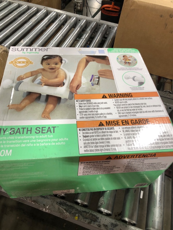 Photo 3 of Summer My Bath Seat (Gray) – Baby Bathtub Seat for Sit-Up Bathing, Provides Backrest Support and Suction Cups for Stability – This Baby Bathtub is Easy to Set-Up, Remove, and Store Grey