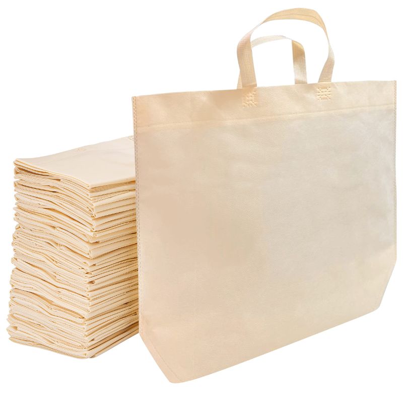 Photo 1 of RECYCLED BEIGE TOTE BAGS BUNDLE 