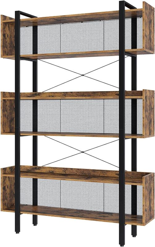 Photo 1 of Rolanstar Bookshelf 6 Tier, Bookcases and Bookshelves with Top Edge, 71" Large Etagere Bookshelf Open Display Shelves with Metal Frame for Living Room Bedroom Home Office, Rustic Brown
