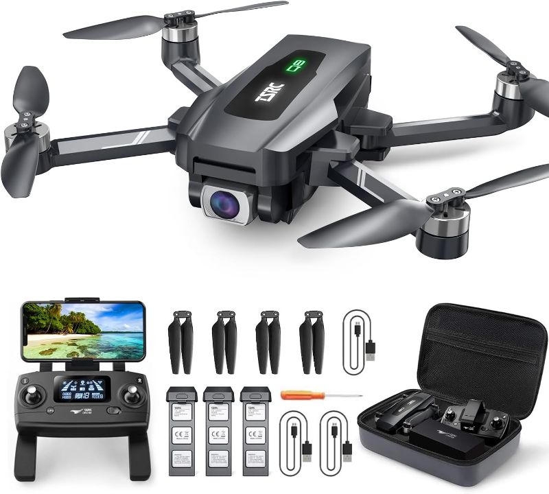 Photo 1 of Foldable GPS Drone with 4K UHD Camera for Adults Beginner, TSRC Q8 FPV RC Quadcopter with Brushless Motor, 5G WiFi Transmission, Follow Me, Optical Flow, Smart Return Home, 90 Min Long Flight
