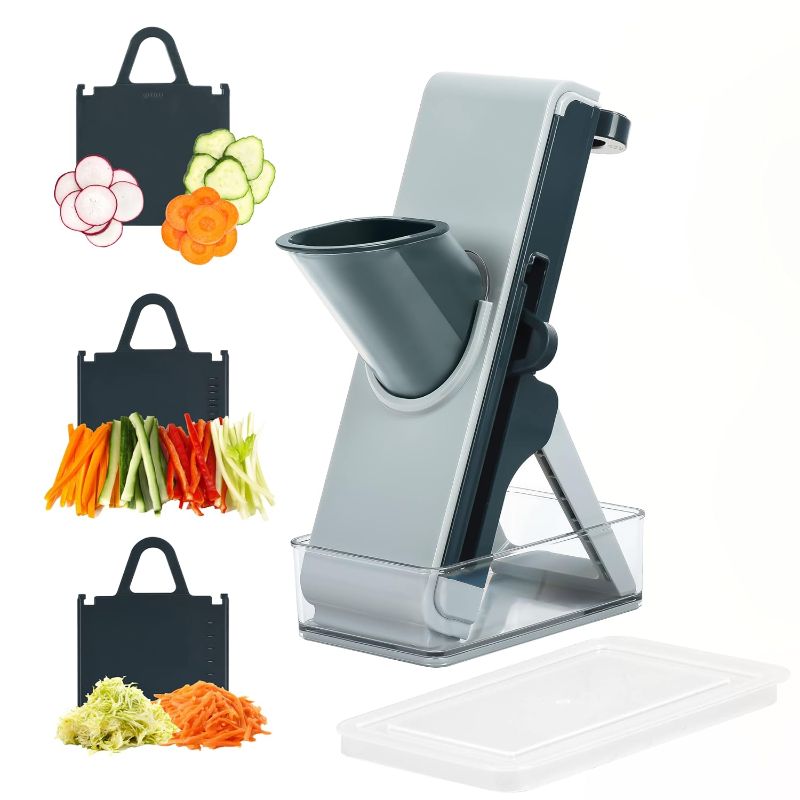 Photo 1 of Homarden Mandoline Slicer - All-in-1 Vegetable Slicer, Mincer, Chopper, Dicer - Fruit Cutter, Non-Slip, Multi Blade with Container perfect for Meal Prep & More
