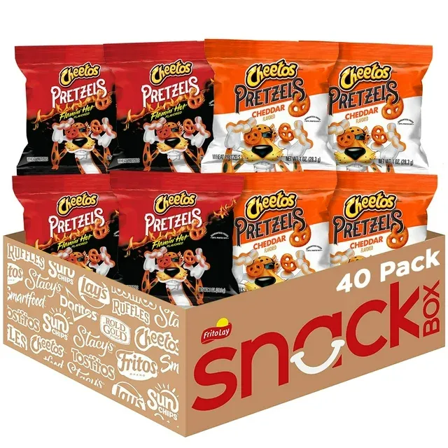 Photo 1 of Cheetos Pretzels, Flamin' Hot and Cheddar Variety Pack (Pack of 40) ES4
