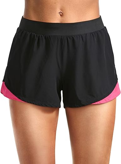 Photo 1 of Holipick 3'' Running Shorts with Pockets Women Sport Athletic Workout Shorts with Lightweight Mesh Liner/XL