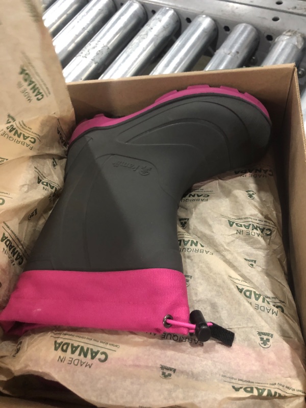 Photo 2 of Kamik Footwear Kids Snobuster1 Insulated Snow Boot (Toddler/Little Kid/Big Kid) 2 Little Kid Charcoal Magenta