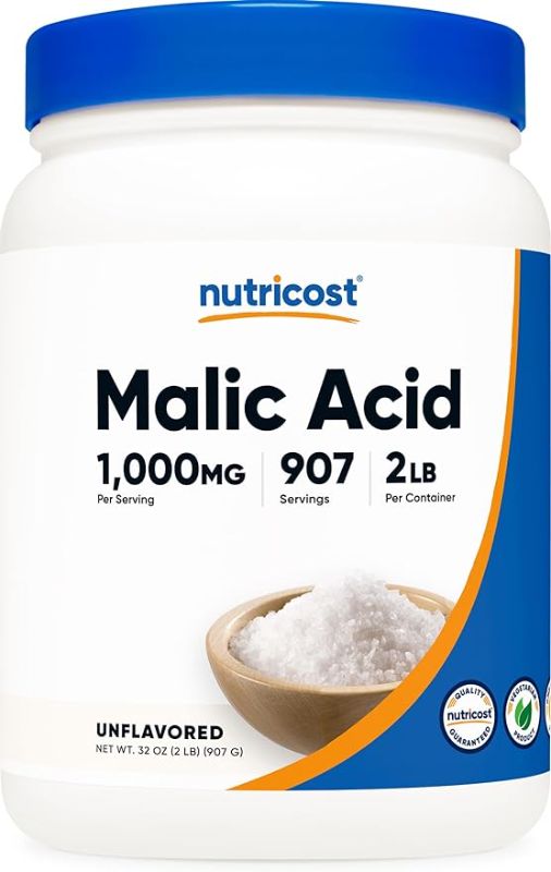 Photo 1 of Nutricost Malic Acid Powder 2 LBS - Gluten Free, Non-GMO
