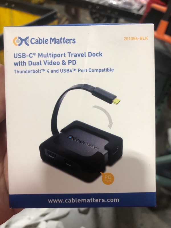 Photo 2 of Cable Matters Dual Monitor USB C Hub (USB C Dock) with Dual 4K HDMI, 2X USB 2.0, Ethernet, and 100W Charging - Thunderbolt 4 / USB4 / Thunderbolt 3 Port Compatible with Windows
