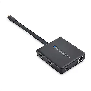 Photo 1 of Cable Matters Dual Monitor USB C Hub (USB C Dock) with Dual 4K HDMI, 2X USB 2.0, Ethernet, and 100W Charging - Thunderbolt 4 / USB4 / Thunderbolt 3 Port Compatible with Windows
