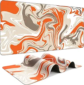 Photo 1 of ?5 Colors 3 Sizes? Marbled Design Fluid Pattern Gaming Mouse Pad Large Desk Mat Desk Pad for Keyboard and Mouse Mouse Mat for Office and Home Office Desk Accessories Office Decor - 39.5" L*16.8" W 