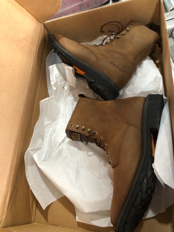 Photo 1 of Ariat Men's Cascade 8" Wide Square Toe Work Boot Western 13 Alamo Brown