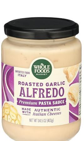 Photo 1 of Whole Foods Market, Roasted Garlic Alfredo Pasta Sauce, 14.5 Ounce