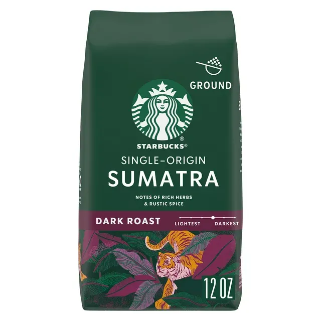 Photo 1 of Starbucks Sumatra, Ground Coffee, Dark Roast, 12 oz
