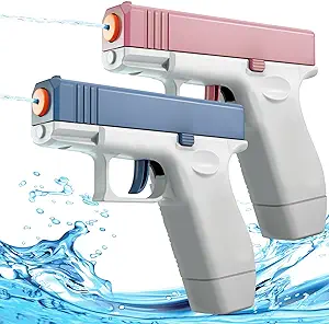 Photo 1 of Water Pistols for Kids, 2 Pack Super Gun Cool Small Pistol Guns,Cool Small Manual Water Soaker Gun Summer Swimming Pool Outdoor Games Beach Water Fighting Toys Gifts for Boys Girls Children 