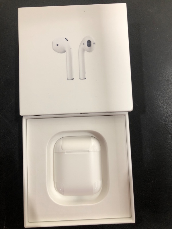 Photo 3 of Apple AirPods (2nd Generation) Wireless Ear Buds, Bluetooth Headphones with Lightning Charging Case Included, Over 24 Hours of Battery Life, Effortless Setup for iPhone Without AppleCare+