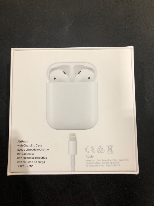 Photo 5 of Apple AirPods (2nd Generation) Wireless Ear Buds, Bluetooth Headphones with Lightning Charging Case Included, Over 24 Hours of Battery Life, Effortless Setup for iPhone Without AppleCare+