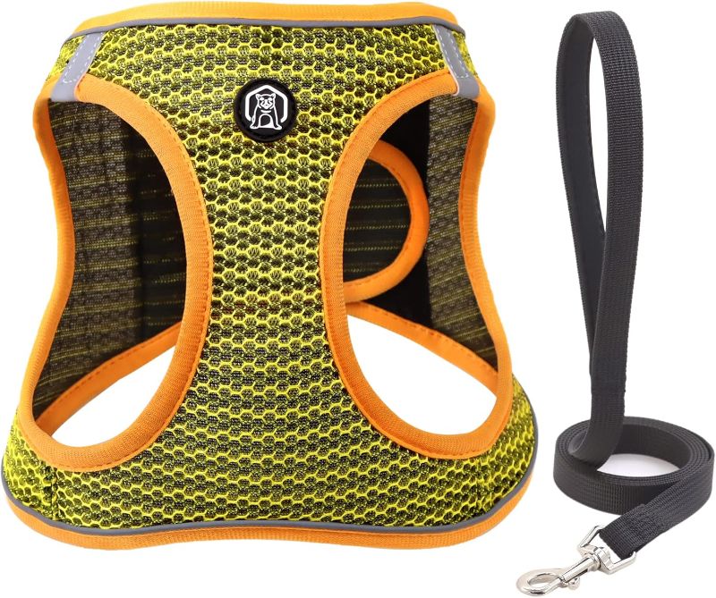 Photo 1 of [Size XXS] Cat Harness Vest for Small and Medium Cats No Pull, Easy Walk Soft Step in Escape Proof Reflective Harness and Leash Set, XXS(Chest: 11.4-13.0 IN)*Fit Cats Orange