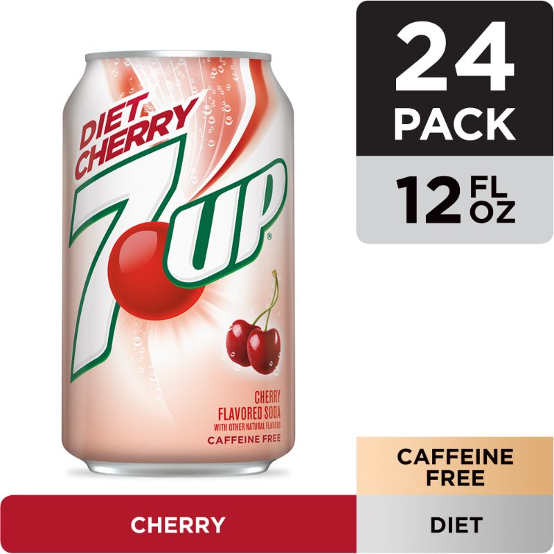 Photo 1 of 7UP Cherry Zero Sugar Soda, 12 fl. oz. Cans