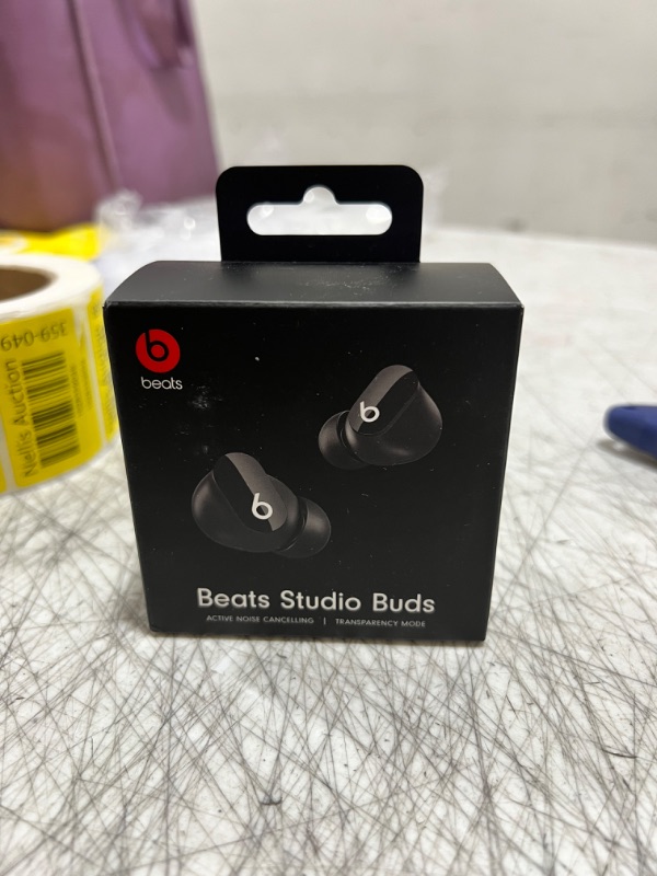 Photo 3 of Beats Studio Buds - True Wireless Noise Cancelling Earbuds - Compatible with Apple & Android, Built-in Microphone, IPX4 rating, Sweat Resistant Earphones, Class 1 Bluetooth Headphones - Black Black Studio Buds Without AppleCare+