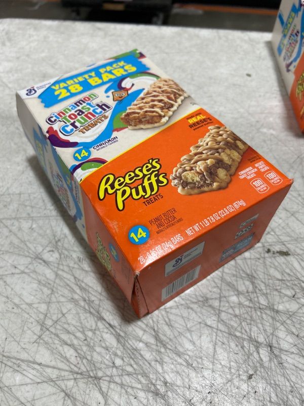 Reese’s Puffs Cinnamon Toast Crunch Cereal Treat Bars Variety Pack, 28 …