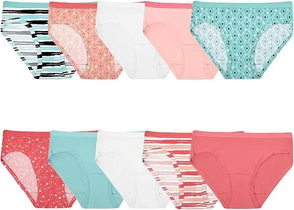 Photo 1 of [Size 8] Fruit of the Loom Girls' Cotton Hipster Underwear