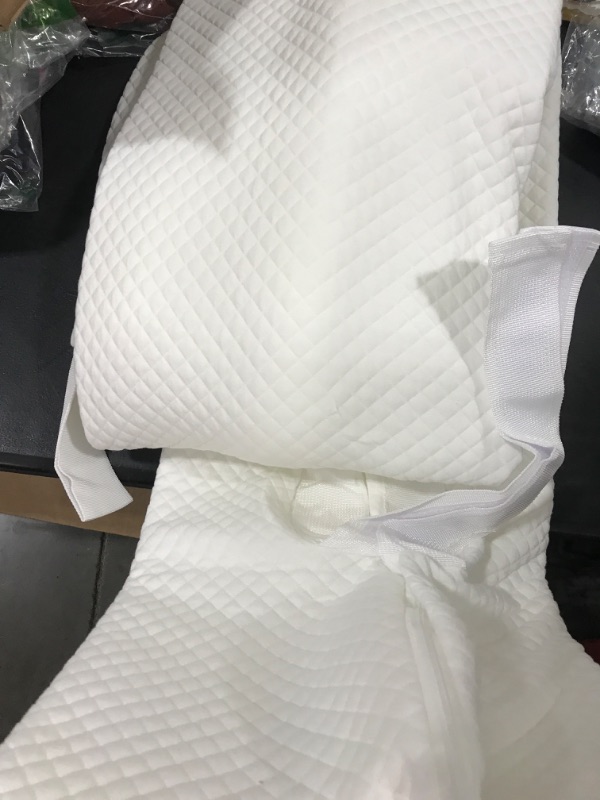 Photo 1 of Twin to King Bed Converter Kit with Strap, 12'' Extra Wide Bed Bridge, Detachable and Machine-washable Cover/Multiple Fixings/One-piece Foam, Bed Connector for Stayover, Family Room 12 inch