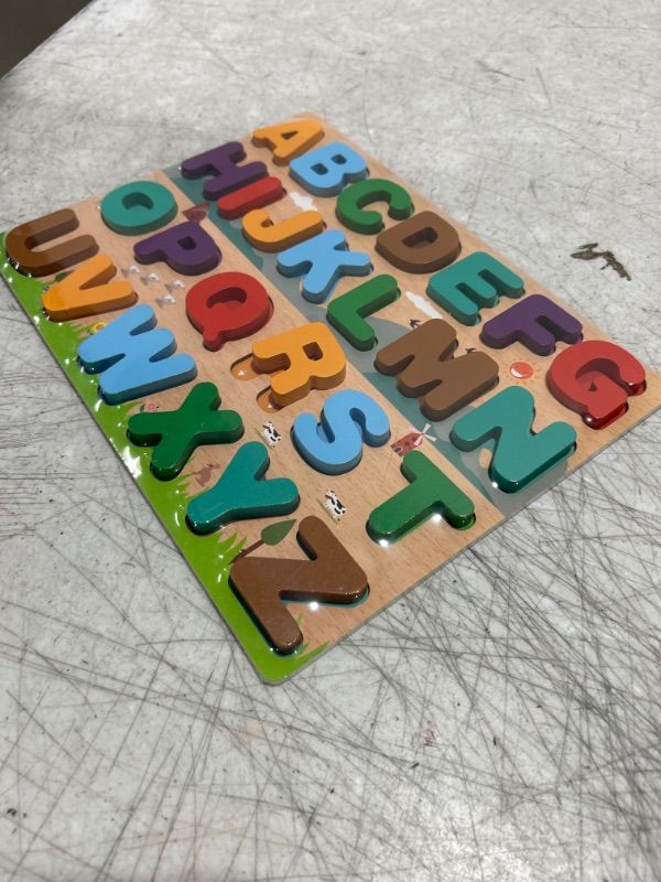 Photo 2 of Alphabet Puzzles for Kids Ages 3-5, ABC Learning for Toddlers, Wooden Puzzle Board Toys for Kids Girls and Boys, Toddler Toys for 3 4 Years Old