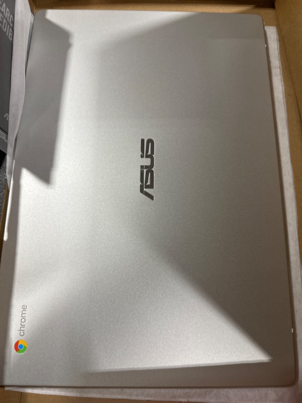 Photo 4 of ASUS Chromebook C523, 15.6" FHD NanoEdge-Display with 180 Degree-Hinge, Intel Celeron N3350-Processor, 4GB LPDDR4-RAM, 64GB Storage, Chrome OS, Silver, Laptop-Sleeve Protector, C523NA-IH44F