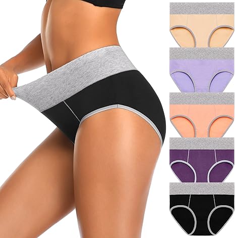 Photo 1 of [Size 4XL] SheSsexy Womens Underwear, Cotton Panties Soft Comfy Stretch Ladies Underwear Hipster Briefs Regular & Plus Size