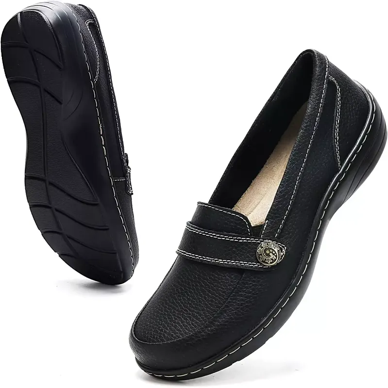 Photo 1 of [Size 8] VOCNTVY Women's Loafer Comfort Casual Slip On Dress Shoes- Black
