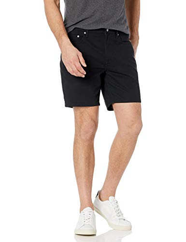 Photo 1 of [Size 32] Amazon Essentials Men's Slim-Fit 7" Inseam Stretch 5-Pocket Short, Black, 32
