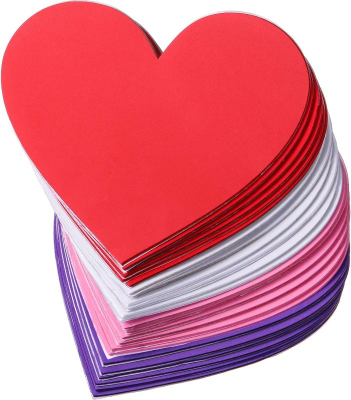 Photo 1 of 48 Pieces 6 Inches Foam Hearts for Festival Decoration for Valentine's Day Mother's Day DIY Crafts, 5 Colors
