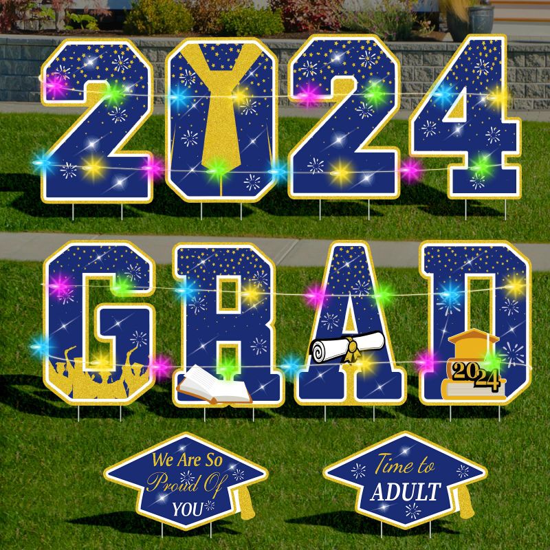 Photo 1 of  Graduation Yard Sign Decorations Pack 