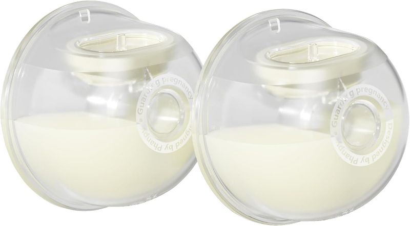 Photo 1 of Wearable Breast Pump Milk Collector Cup, New Cup Parts, Original Phanpy Breast Pump Replacement Accessories, 24 mm Flange and 20mm Insert Included, 15 oz / 420 ml, 2 Piece
