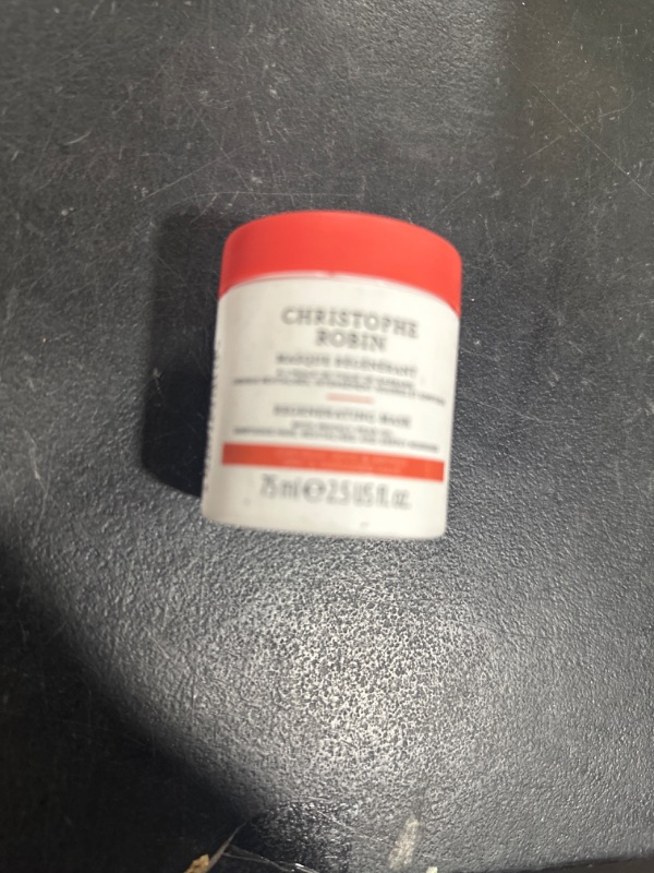 Photo 1 of Christophe Robin Regenerating Mask with Prickly Pear Seed Oil for Dry, Damaged and Chemically Treated Hair 75ml, Travel Size