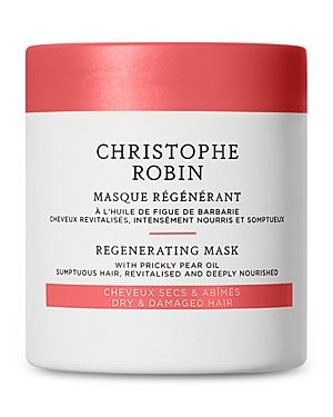 Photo 1 of Christophe Robin Regenerating Mask with Prickly Pear Seed Oil for Dry, Damaged and Chemically Treated Hair 75ml, Travel Size