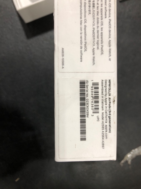 Photo 1 of Apple AirPods (3rd Generation) Wireless Ear Buds, Bluetooth Headphones, Personalized Spatial Audio, Sweat and Water Resistant, Lightning Charging Case Included, Up to 30 Hours of Battery Life Without AppleCare+