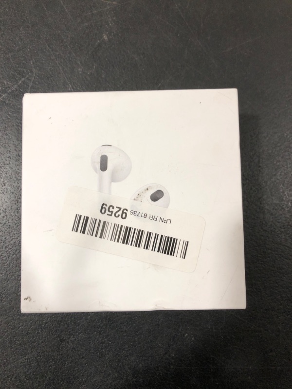 Photo 1 of Apple AirPods (3rd Generation) Wireless Ear Buds, Bluetooth Headphones, Personalized Spatial Audio, Sweat and Water Resistant, Lightning Charging Case Included, Up to 30 Hours of Battery Life Without AppleCare+