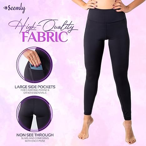 Photo 1 of [Size S] High Waisted Leggings with Pockets for Tummy Control | Breathable Yoga Pants