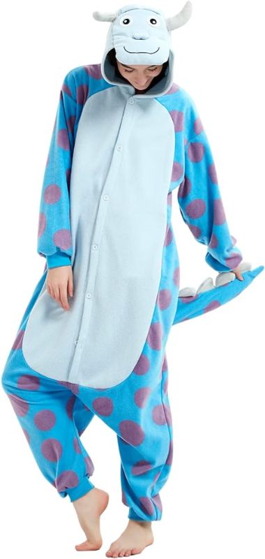 Photo 1 of [Size XL] Sulley Sullivan Adult Costume Onesie Pajamas Animal One Piece Halloween Costume Christmas Sleepwear Jumpsuit